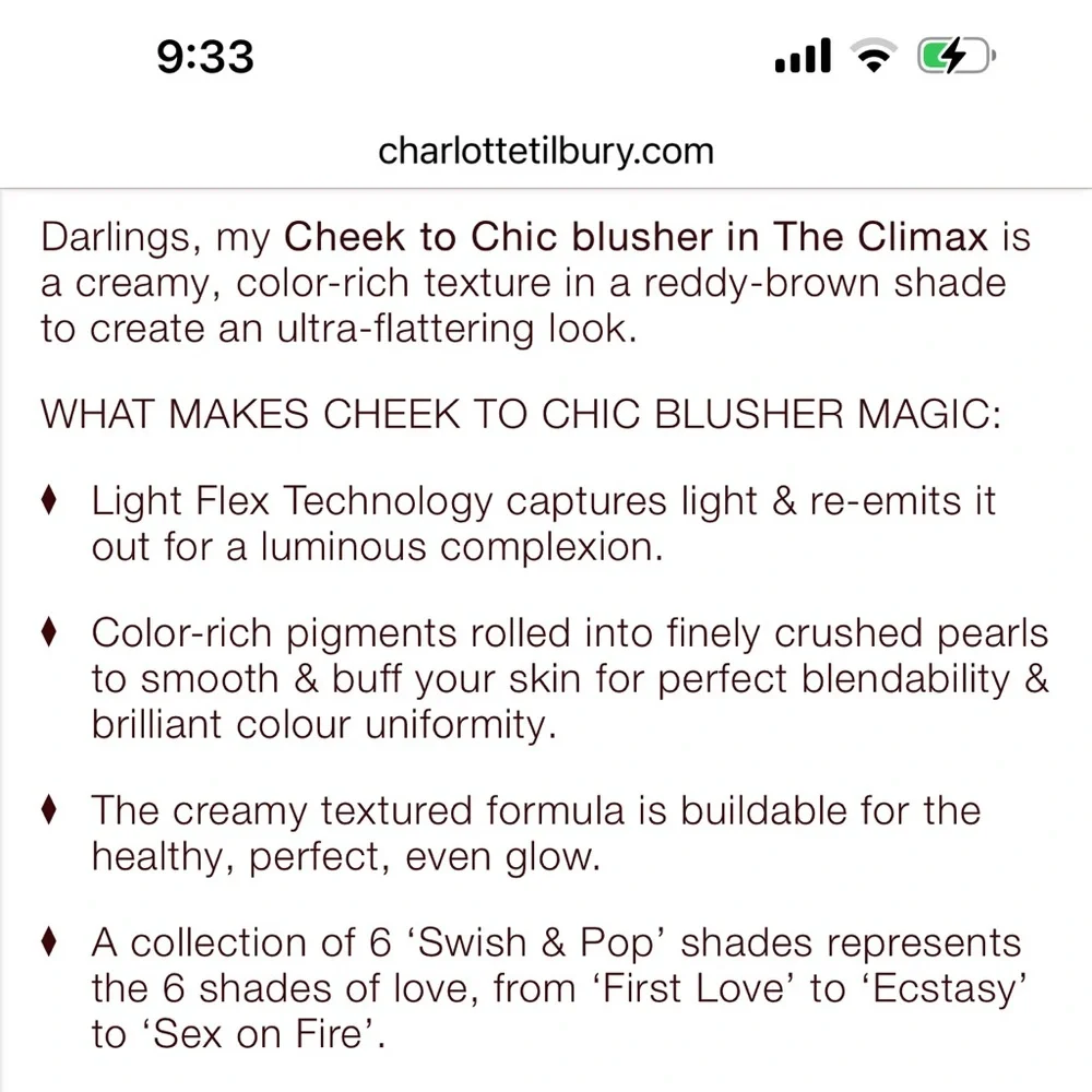 Charlotte Tilbury Cheek to Chic Swish & Pop Blusher in The Climax